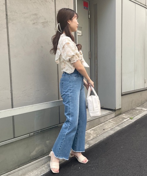 one after another NICE CLAUP（ワンアフターアナザーナイスクラップ）の「着回し広がる前後2WAYボウタイフリル（シャツ/ブラウス・レディース・ネイビー/オフホワイト/ホワイト系その他/オレンジ系・FREE）」の6枚目の写真