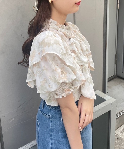 one after another NICE CLAUP（ワンアフターアナザーナイスクラップ）の「着回し広がる前後2WAYボウタイフリル（シャツ/ブラウス・レディース・ネイビー/オフホワイト/ホワイト系その他/オレンジ系・FREE）」の16枚目の写真