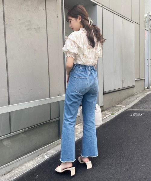 one after another NICE CLAUP（ワンアフターアナザーナイスクラップ）の「着回し広がる前後2WAYボウタイフリル（シャツ/ブラウス・レディース・ネイビー/オフホワイト/ホワイト系その他/オレンジ系・FREE）」の9枚目の写真