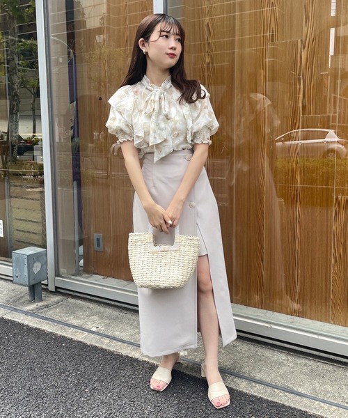 one after another NICE CLAUP（ワンアフターアナザーナイスクラップ）の「着回し広がる前後2WAYボウタイフリル（シャツ/ブラウス・レディース・ネイビー/オフホワイト/ホワイト系その他/オレンジ系・FREE）」の19枚目の写真