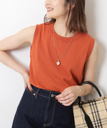 SLOBE IENA | リネン/PE天竺ノースリーブプルオーバー(ニット/セーター)