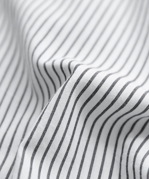 kOhAKU（コハク）の「『ストライプ柄切替ボタン開きアシメTシャツ』（Tシャツ/カットソー・レディース・ブラック・FREE）」の16枚目の写真