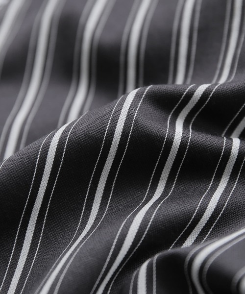 kOhAKU（コハク）の「『ストライプ柄切替ボタン開きアシメTシャツ』（Tシャツ/カットソー・レディース・ブラック・FREE）」の17枚目の写真