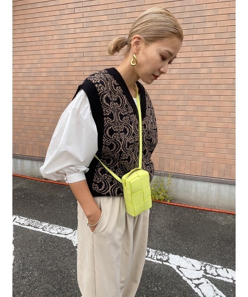 HEILIS（ヘイリス）の「《hideka select》ミニブレイドバッグ / ミニバッグ ショルダーバッグ バッグ（ハンドバッグ・レディース・イエロー/ブラック・FREE）」の8枚目の写真