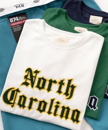 ビッグシルエット カレッジロゴ刺繍 ワッペン 半袖Tシャツ/ オールドイングリッシュ/ 【North Carolina】【Ohio State】