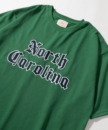 ビッグシルエット カレッジロゴ刺繍 ワッペン 半袖Tシャツ/ オールドイングリッシュ/ 【North Carolina】【Ohio State】