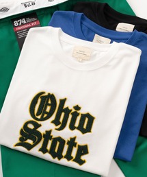 ビッグシルエット カレッジロゴ刺繍 ワッペン 半袖Tシャツ/ オールドイングリッシュ/ 【North Carolina】【Ohio State】