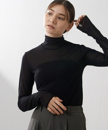 Lui's | シアー天竺タートルネックプルオーバー(Tシャツ/カットソー)