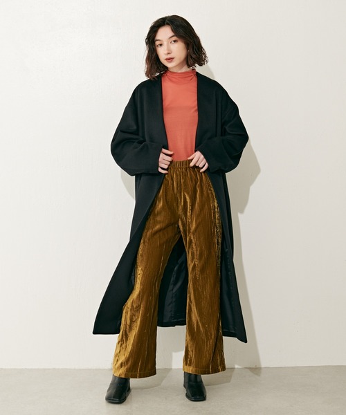 Lui's（ルイス）の「シアー天竺タートルネックプルオーバー（Tシャツ/カットソー・レディース・オレンジ/ブラック/ホワイト系その他/パープル・FREE）」の8枚目の写真