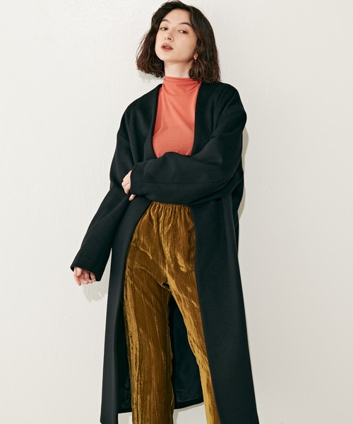 Lui's（ルイス）の「シアー天竺タートルネックプルオーバー（Tシャツ/カットソー・レディース・オレンジ/ブラック/ホワイト系その他/パープル・FREE）」の7枚目の写真