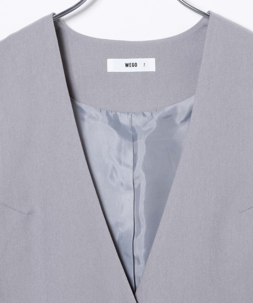 WEGO（ウィゴー）の「WEGO/【セットアップ対応商品】ノーカラージレベスト（ベスト・レディース・ブラック/グレー・FREE）」の16枚目の写真