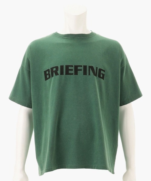BRIEFING(ブリーフィング)の「【BRIEFING×REMI RELIEF】BRIEFING BRFG LOGO BIG SIZE T(Tシャツ/カットソー・メンズ・グレー/グリーン・M/L)」の1枚目の写真