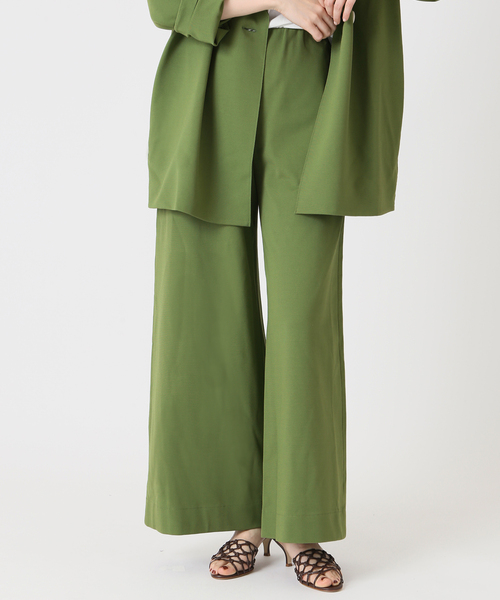 HARRIS WHARF LONDON(ハリスワーフロンドン)の「【HARRIS WHARF LONDON 】 Women wide-leg cropp:パンツ◆(その他パンツ・レディース・グリーン・40)」の1枚目の写真