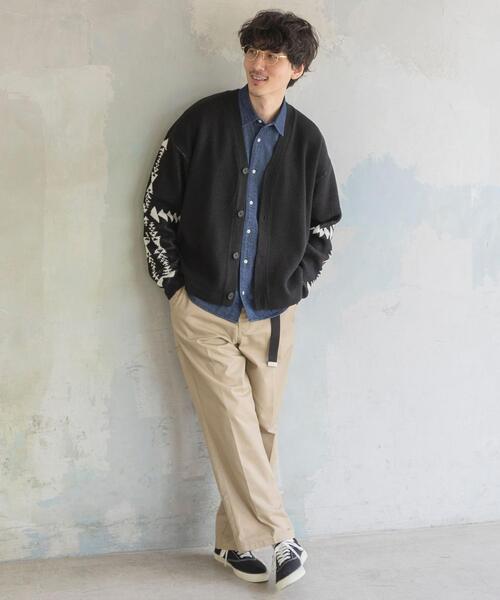 coen（コーエン）の「[洗える]トライバル柄ニットカーディガン（カーディガン/ボレロ・メンズ・ブラック/ブラウン・SMALL/MEDIUM/LARGE/X-LARGE）」の6枚目の写真