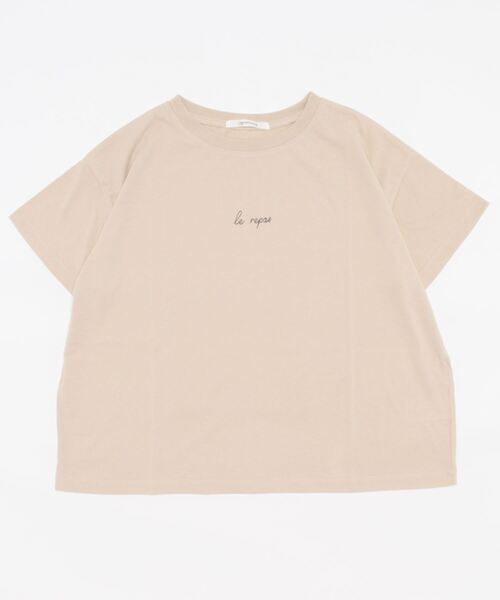 Lugnoncure（ルノンキュール）の「筆記体スモールロゴTシャツ（Tシャツ/カットソー・レディース・ブラック/ベージュ/オフホワイト・ﾌﾘ-）」の5枚目の写真