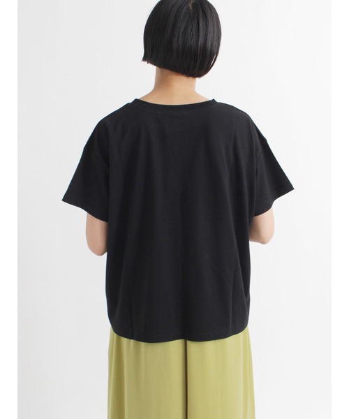 Lugnoncure（ルノンキュール）の「筆記体スモールロゴTシャツ（Tシャツ/カットソー・レディース・ブラック/ベージュ/オフホワイト・ﾌﾘ-）」の9枚目の写真