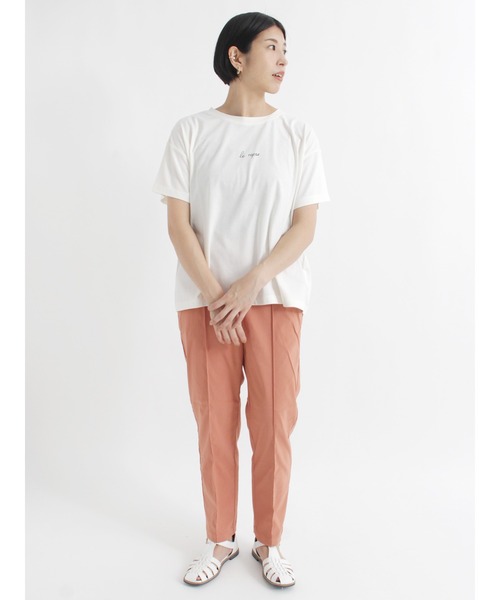 Lugnoncure（ルノンキュール）の「筆記体スモールロゴTシャツ（Tシャツ/カットソー・レディース・ブラック/ベージュ/オフホワイト・ﾌﾘ-）」の6枚目の写真