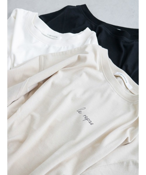 Lugnoncure（ルノンキュール）の「筆記体スモールロゴTシャツ（Tシャツ/カットソー・レディース・ブラック/ベージュ/オフホワイト・ﾌﾘ-）」の14枚目の写真