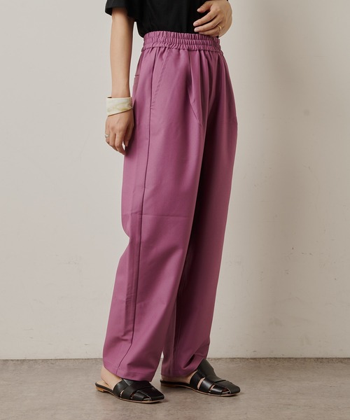 Omekashi（オメカシ）の「T/Rイージーワイドパンツ（その他パンツ・レディース・ブラック/グレー/パープル・FREE）」の3枚目の写真