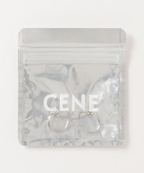 CENE（セネ）の「【CENE】セネ/ノットフープピアス（ピアス（両耳用）・レディース・シルバー/ゴールド・FREE）」の3枚目の写真
