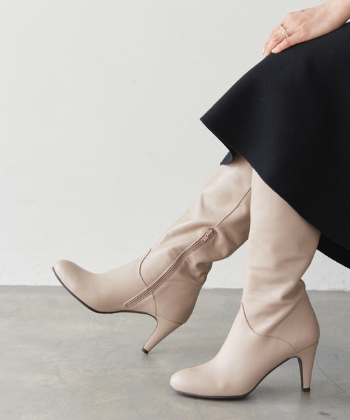 MARIAN（マリアン）の「MARIAN 7.5cmホソヒールロング（ブーツ・レディース・ブラウン/ウッド・38/35/36/37）」の6枚目の写真