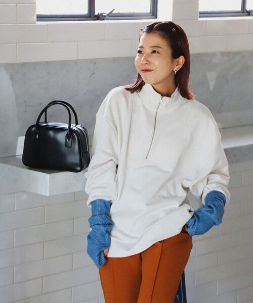 BeAMS DOT（ビームスドット）の「BeAMS DOT / 3way ハーフジッププルオーバー＆アームウォーマー（スウェット・レディース・ブルー系その他/ホワイト系その他5・FREE）」の7枚目の写真