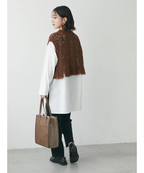 Green Parks(グリーンパークス)の「・Cu-shut スクエア2way3口トート(トートバッグ・レディース・ブラウン/パイソン/ブラック・FREE)」の21枚目の写真