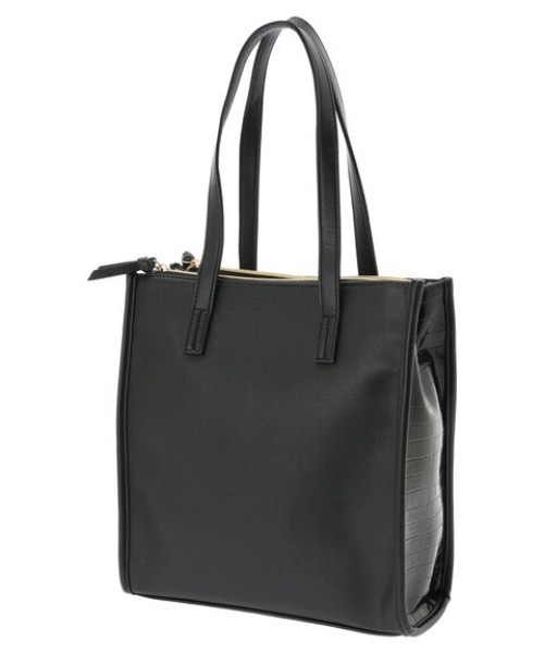 Green Parks(グリーンパークス)の「・Cu-shut スクエア2way3口トート(トートバッグ・レディース・ブラウン/パイソン/ブラック・FREE)」の2枚目の写真