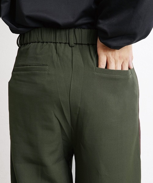 MinoriTY（マイノリティ）の「【MinoriTY】サイドラインジャージパンツ ワイドスラックス スウェットパンツ メンズ（スラックス・メンズ・ブラウン/カーキ/ブラック・M/L）」の19枚目の写真