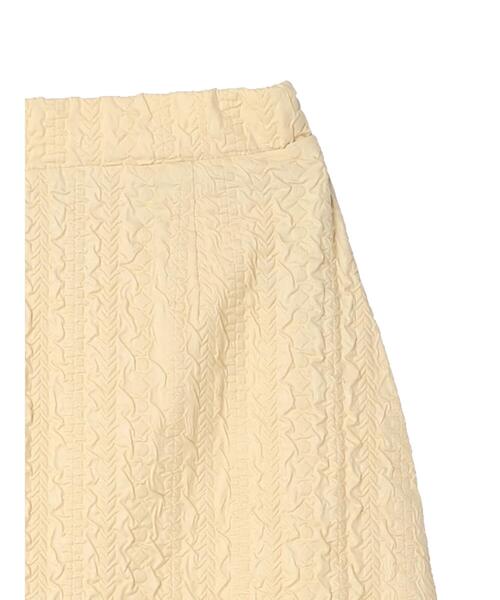 Green　Parks（グリーンパークス）の「・novem 9 フクレジャカードスカート（スカート・レディース・ブラック/ベージュ/ライトカーキ・FREE）」の4枚目の写真