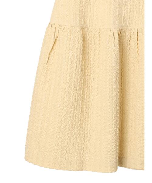 Green　Parks（グリーンパークス）の「・novem 9 フクレジャカードスカート（スカート・レディース・ブラック/ベージュ/ライトカーキ・FREE）」の5枚目の写真