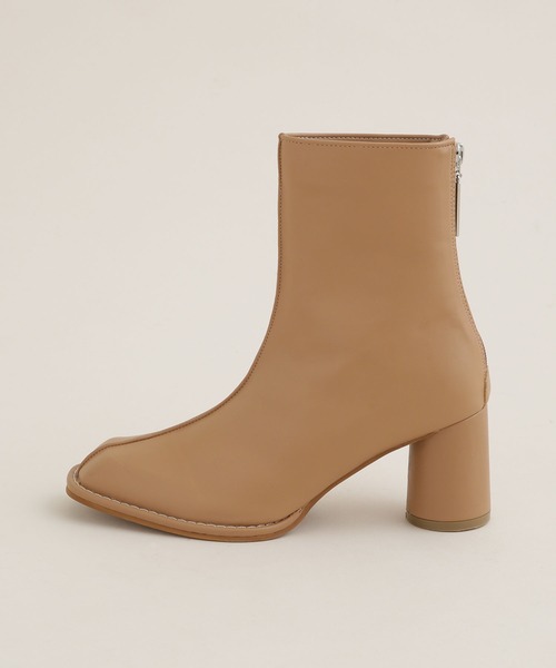 NANO universe（ナノユニバース）の「LB.03/スクエアショートブーツ（ブーツ・レディース・オフホワイト/ブラック/キャメル・36/38/37）」の8枚目の写真