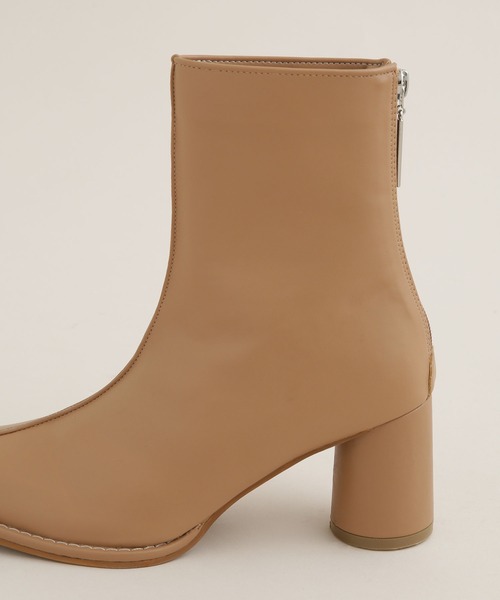 NANO universe（ナノユニバース）の「LB.03/スクエアショートブーツ（ブーツ・レディース・オフホワイト/ブラック/キャメル・36/38/37）」の6枚目の写真