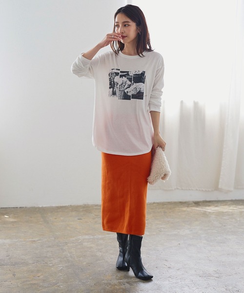 KOBE LETTUCE（コウベレタス）の「選べるプリント長袖Tシャツ（Tシャツ/カットソー・レディース・ホワイト系1/ブラック系/ブラック系1/ブラック/ホワイト/ホワイト系・FREE）」の15枚目の写真