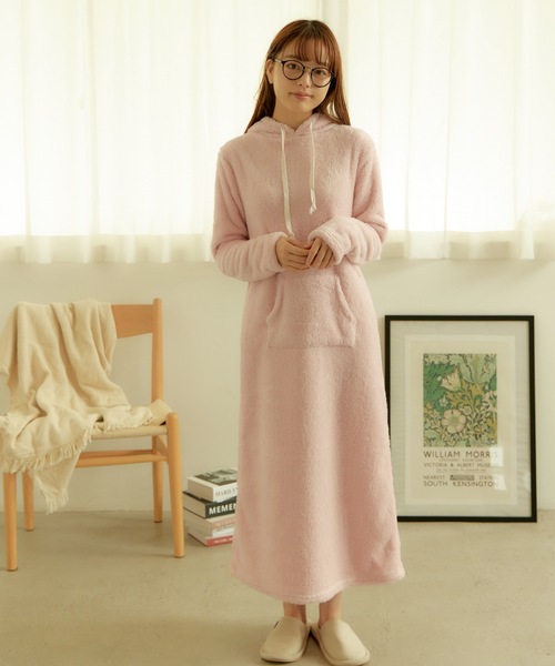 あったかボアルームウェアワンピース