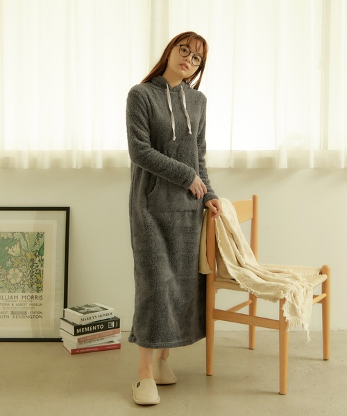あったかボアルームウェアワンピース