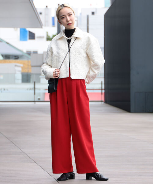 Ray BEAMS（レイビームス）の「Ray BEAMS / カラー ワイド パンツ（その他パンツ・レディース・レッド/ブルー・1/0）」の5枚目の写真