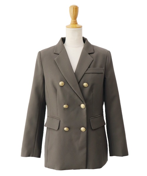 金ボタンダブルジャケット