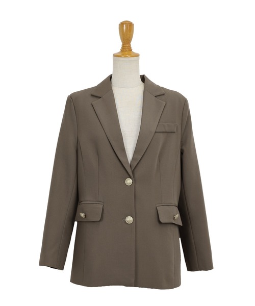 セール】《シングル/ダブル選べる2TYPE》金ボタンテーラードジャケット