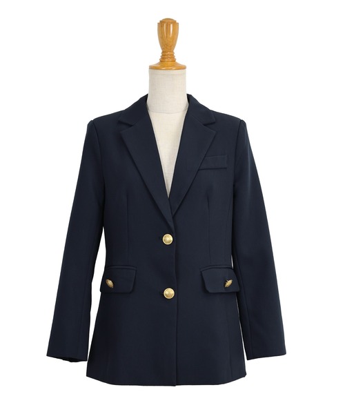 セール】《シングル/ダブル選べる2TYPE》金ボタンテーラードジャケット