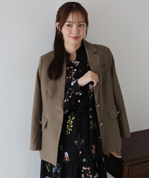 ブラック テーラードジャケット ダブルボタン BROOKS BROTHERS ジャケット テーラードジャケット ウール