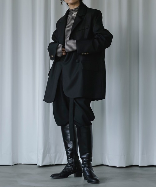 Ezick(エジック)の「バックポケットテーラードジャケット(テーラードジャケット・レディース・ブラック/ダークベージュ・FREE)」の17枚目の写真