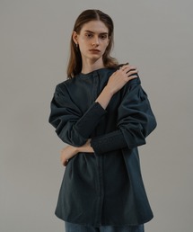 shirt detail long cuffs cut and sew tops