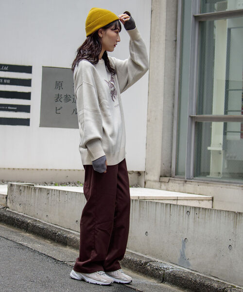 GLOSTER（グロスター）の「【GLOSTER/グロスター】DOG&CAT 犬猫 ジャガードニットプルオーバー（ニット/セーター・メンズ・グレー/アイボリー/ブラック・S/M/L）」の9枚目の写真