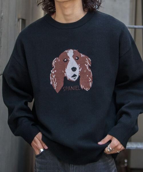 GLOSTER（グロスター）の「【GLOSTER/グロスター】DOG&CAT 犬猫 ジャガードニットプルオーバー（ニット/セーター・メンズ・グレー/アイボリー/ブラック・S/M/L）」の11枚目の写真