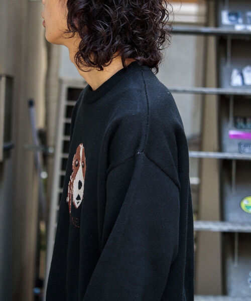 GLOSTER（グロスター）の「【GLOSTER/グロスター】DOG&CAT 犬猫 ジャガードニットプルオーバー（ニット/セーター・メンズ・グレー/アイボリー/ブラック・S/M/L）」の15枚目の写真