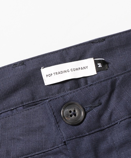 POP TRADING COMPANY(ポップトレーディングカンパニー)の「POP TRADING COMPANY/ポップトレーディングカンパニー HEWITT SUIT PANT テーパードパンツ 刺繍 ブランドロゴ(チノパンツ・メンズ・ネイビー・L/XL/M)」の10枚目の写真