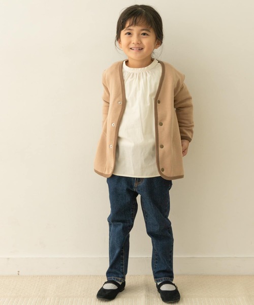 URBAN RESEARCH DOORS（アーバンリサーチドアーズ）の「裏毛Vネックカーディガン(KIDS)（カーディガン/ボレロ・キッズ・チャコールグレー/ベージュ・135/150/105/120）」の8枚目の写真