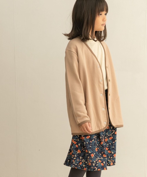 URBAN RESEARCH DOORS（アーバンリサーチドアーズ）の「裏毛Vネックカーディガン(KIDS)（カーディガン/ボレロ・キッズ・チャコールグレー/ベージュ・135/150/105/120）」の12枚目の写真