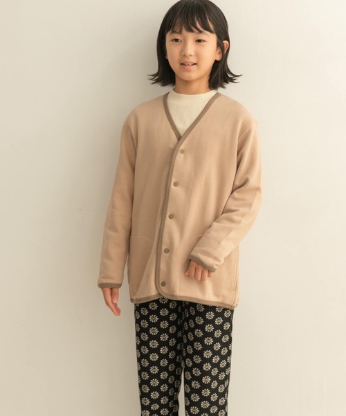 URBAN RESEARCH DOORS（アーバンリサーチドアーズ）の「裏毛Vネックカーディガン(KIDS)（カーディガン/ボレロ・キッズ・チャコールグレー/ベージュ・135/150/105/120）」の18枚目の写真